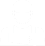 Illustration Elektrotechniker in Arbeitskleidung Illustration Handwerker in weisser Farbe auf transparentem Hintergrund. Er trägt die Klamotten eines Elektriker und eine Haube.